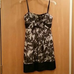 BCBGMAXAZRIA Strapless Dress black, white, and gray Size 2